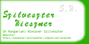 szilveszter wieszner business card